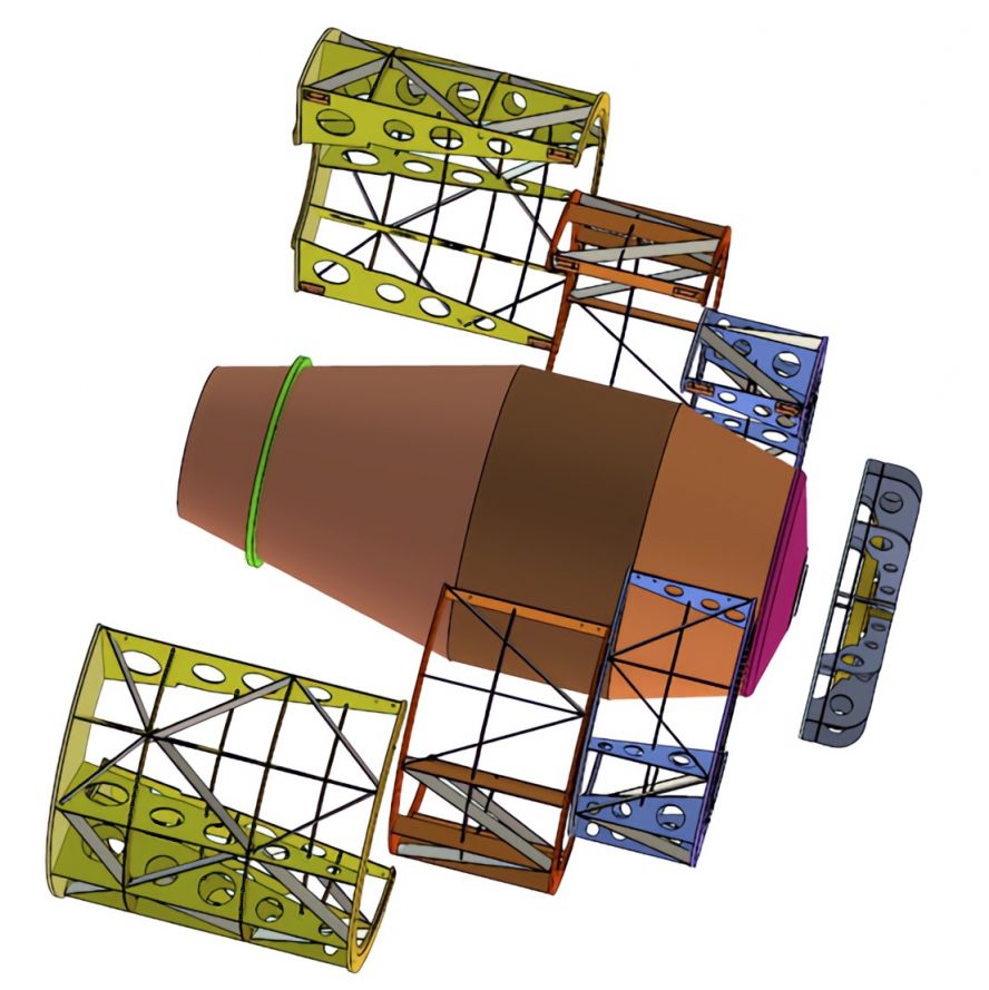 封頭胎膜、前錐胎膜、中節胎膜、后錐胎膜